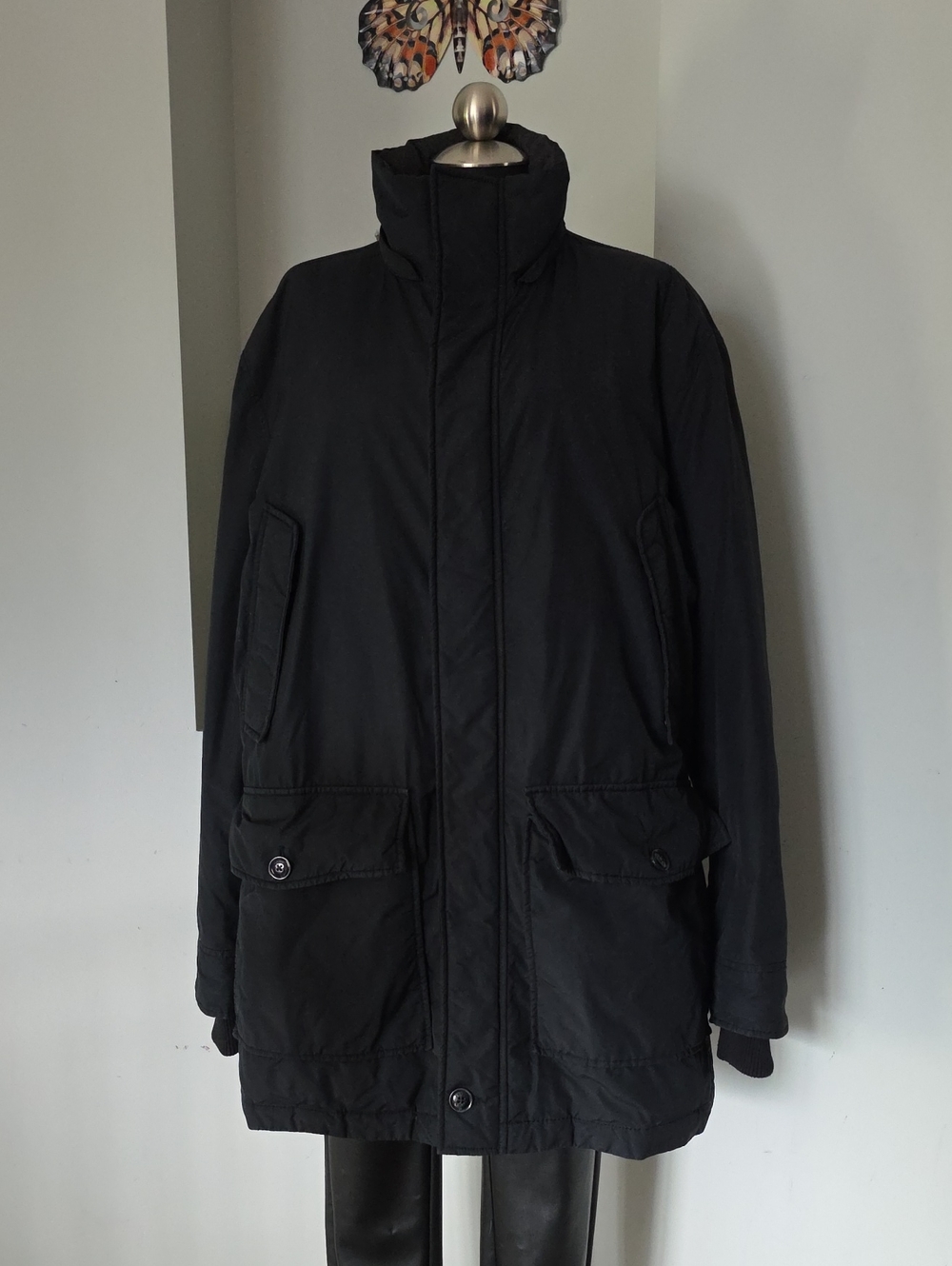 ESPRIT Black Down filled Field Parka Coat Men's Size XXL